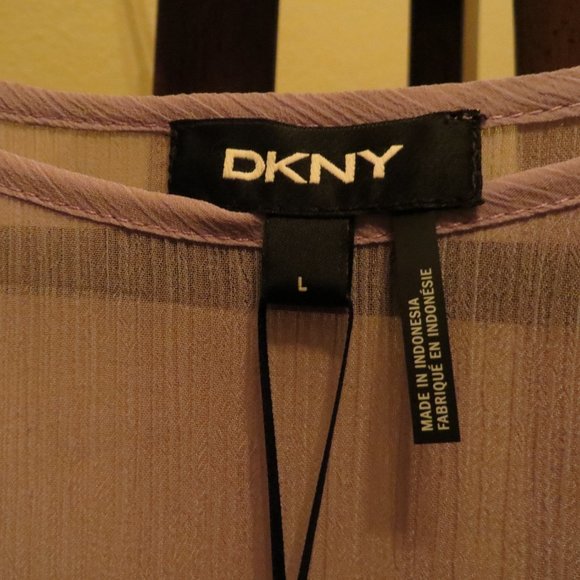 DKNY Chiffon Blouse with Matching Cami - Picture 3 of 3